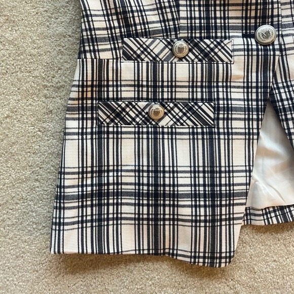 Veronica Beard NWT Tamara Vest Ivory Navy Tweed Sleeveless Lady Jacket-Size 10 - Picture 11 of 13